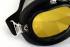 Motorcycle Goggles Classic, Black, Yellow Tinted Lenses