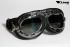 Motorcycle Goggles Classic, Chrome - Tinted Lenses Rainbow