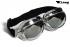 Motorcycle Goggles Classic, Silver Lenses