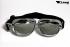 Motorcycle Goggles Classic, Silver Lenses