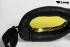 Motorradbrille chrom, Pilotenbrille im Nostalgie Look -  Glas gelb yellow
