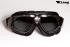 Motorradbrille Classic, schwarz mit Smoke-getnten Glsern