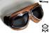 Motorradbrille Fliegerbrille Brille Biker ECHT LEDER braun mit getnten Glsern