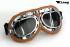 Motorradbrille Fliegerbrille Brille Biker ECHT LEDER braun mit getnten Glsern
