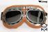 Motorradbrille Fliegerbrille Brille Biker ECHT LEDER braun mit getnten Glsern