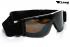 Motorradbrille schwarz, getnte "smoke" Glser