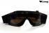 Motorradbrille schwarz, getnte "smoke" Glser