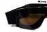 Motorradbrille schwarz, getnte "smoke" Glser