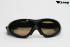 Motorradbrille schwarz, Smoke-getnte Glser