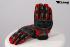Motorradhandschuh, schwarz/rot  Microfaser Lycra Protektoren Gr. M