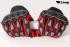 Motorradhandschuh, schwarz/rot  Microfaser Lycra Protektoren Gr. XL