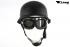 Motorradhelm Halbschale Stahlhelm schwarz matt Gr. L mit Motorradbrille klassisch schwarz get�nt