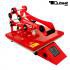 Rote Transferpresse 38 x 38 cm Kniehebeltechnik B-Ware