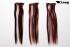 Rote und Braune Extensions aus Kanekalon 7 Teile