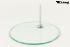 Round glass plate with spike