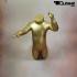 Schaufensterfigur Kind Schaufensterpuppe kopflos kniend gold Baby Mannequin