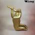 Schaufensterfigur Kind Schaufensterpuppe kopflos kniend gold Baby Mannequin