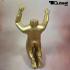 Schaufensterfigur Kind Schaufensterpuppe kopflos kniend gold Baby Mannequin