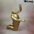 Schaufensterfigur Kind Schaufensterpuppe kopflos kniend gold Baby Mannequin