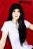 Schwarzbraune, lange Indian Remy Hair Per�cke, handgekn�pft