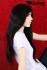 Schwarzbraune, lange Indian Remy Hair Per�cke, handgekn�pft