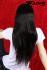 Schwarzbraune, lange Indian Remy Hair Per�cke, handgekn�pft