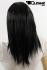 Schwarze, lange Frauenper�cke mit Mittelscheitel