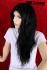 Schwarze, lange Indian Remy Hair Per�cke, handgekn�pft