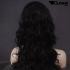 Schwarze Langhaarpercke mit Locken
