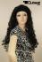 Schwarze Percke mit Locken und Stirnband
