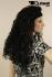 Schwarze Percke mit Locken und Stirnband
