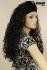 Schwarze Percke mit Locken und Stirnband