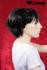 Short artificial hair wig black