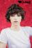 Short curly brown wig