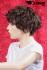 Short curly brown wig