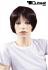 Short hair wig, violet/brown