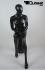 Sitting, female mannequin, black mat faceless