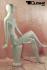 Sitting Female Mannequin, Shining White