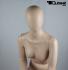 Sitting, female mannequin, skin faceless