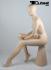 Sitting, female mannequin, skin faceless