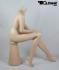 Sitting, female mannequin, skin, headless