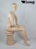 Sitting, female mannequin, skin-colored