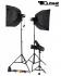 Studioblitz Set Fotostudio Schirme und diverse Filter ,Stativ gefedert, "Galaxis"
