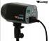 Studioblitzlicht Set 2x 180 W Fotostudio Schirme und diverse Filter, Stativ gefedert, "Orion"