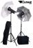 Studioblitzlicht Set 2x 300 W Fotostudio Schirme und diverse Filter, Stativ gefedert, "Supernova"