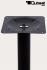 Tischgestell 75 cm Tischfu Edelstahl schwarzes Gestell runder Fu Essen 2.0