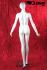 Upward-looking, female mannequin in gloss white