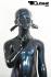 Weibliche Kinderschaufensterpuppe metallic optic - lila blau glnzend