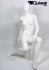 Weibliche Schaufensterpuppe elegante Haltung, sitzend, faceless, weiss glnzend