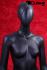 Weibliche Schaufensterpuppe faceless schwarz matt